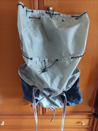 Mochila Trekking Vintage Safari Azul/Gris