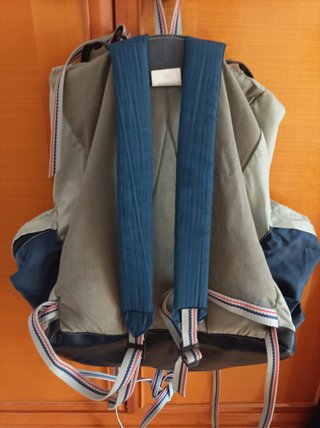 Mochila Trekking Vintage Safari Azul/Gris
