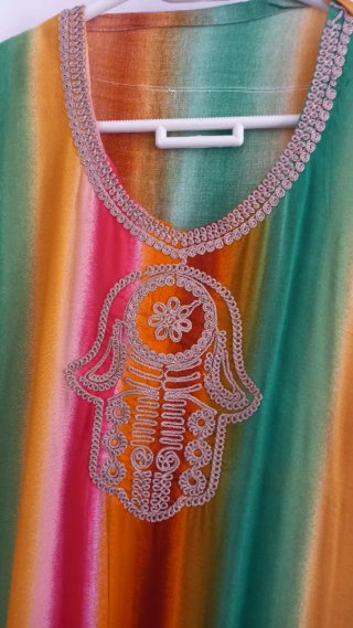 3 Vestidos Kaftan Multicolor Talla Única