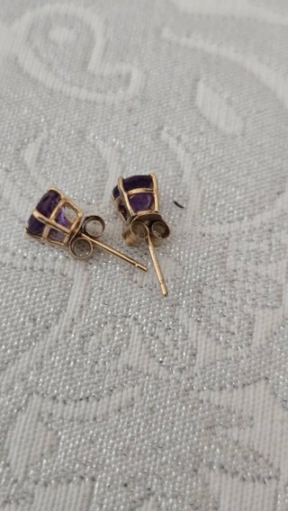 Pendientes Oro 9K Amatista