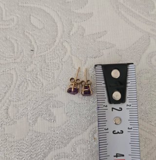 Pendientes Oro 9K Amatista