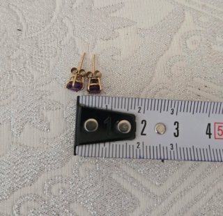 Pendientes Oro 9K Amatista