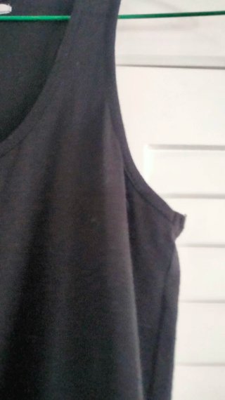 Vestido camiseta negro algodón talla única