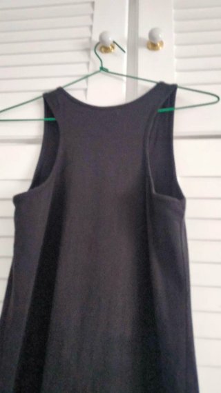 Vestido camiseta negro algodón talla única
