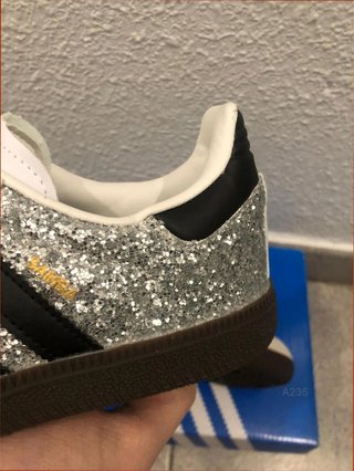 Adidas Samba Paillettes Argentées T40