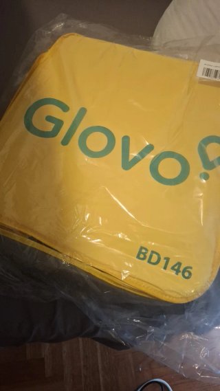 Mochila Glovo reparto amarilla