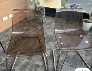 Set di 4 sedie Ikea Tobias trasparenti