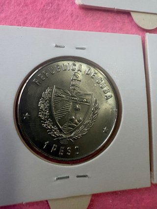 Serie 3 monedas 1 peso 1982 Cuba SC