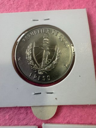 Serie 3 monedas 1 peso 1982 Cuba SC