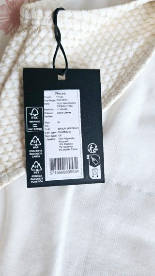 Bañador Pieces blanco asimétrico
