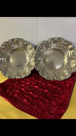 OPOR. 2 ALPACA PLATEADA.9€ Bandejas plato bonitos