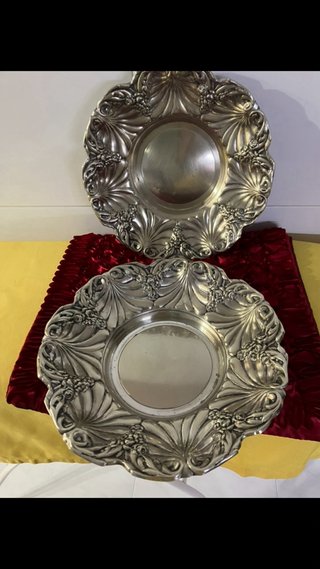 OPOR. 2 ALPACA PLATEADA.9€ Bandejas plato bonitos