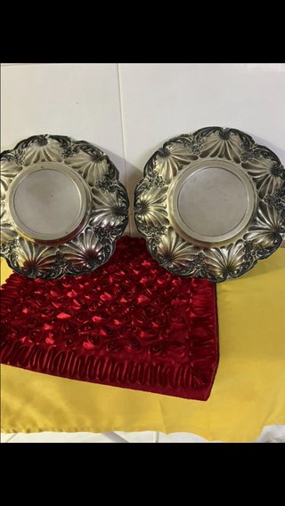 OPOR. 2 ALPACA PLATEADA.9€ Bandejas plato bonitos