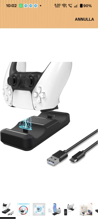 Base di ricarica doppia controller PS5