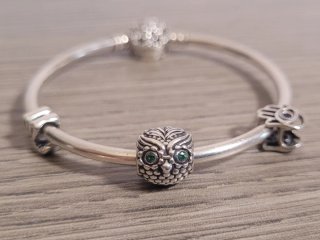 Pandora Bracciale e 3 Charm Originali