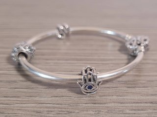 Pandora Bracciale e 3 Charm Originali