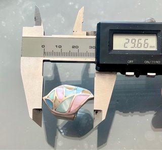 Anello vintage argento 925 intarsi madreperla