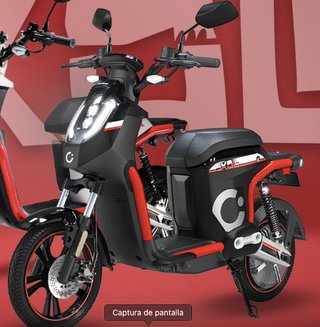 Moto Eléctrica Cecotec Skull Negra y Roja