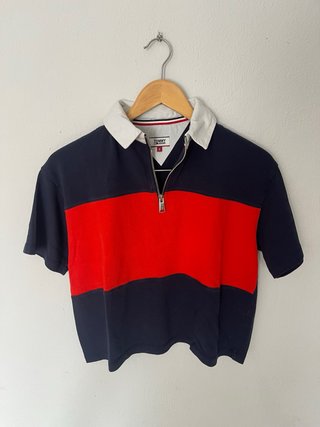 Polo Rugby Crop Tommy Jeans Colorblock