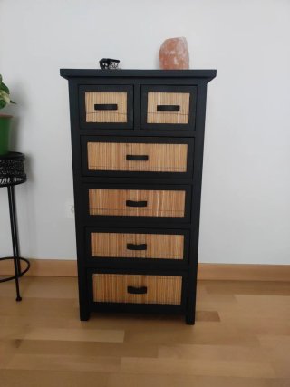 Mueble auxiliar sinfonier bambú y madera