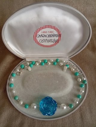 Collana fatta a mano Turquoise Rose SCONTO 50%