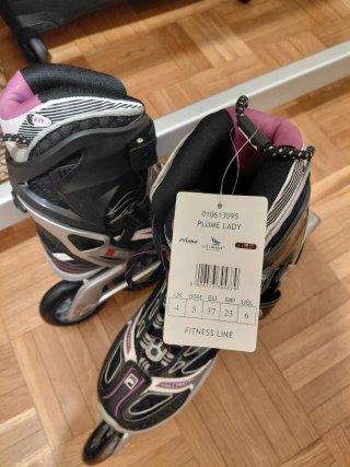 Patines Fila Plume Lady Fitness Negro/Magenta