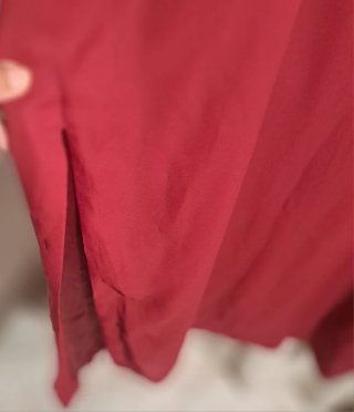 Precioso vestido largo rojo vino tirantes finos
