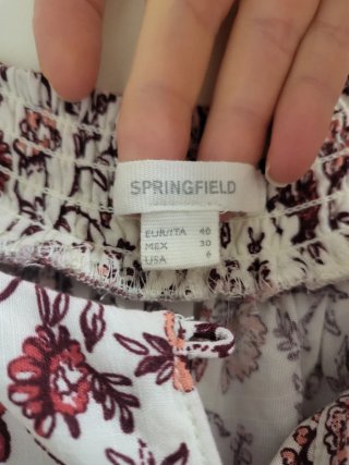 Vestido Largo Springfield Talla L Estampado Floral