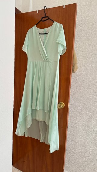 Vestido verde corto semiformal