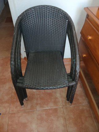 Silla de terraza ratán
