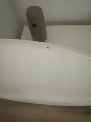 Tablero redondo de madera blanco