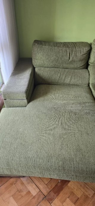 Sofá modular verde de tela Se regala mesa