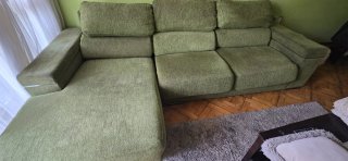 Sofá modular verde de tela Se regala mesa