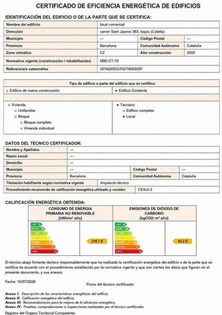 Local comercial en alquiler en Calella