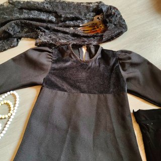 Disfraz Mantilla Niña Negro Talla Única