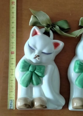 Coppia formine gatti ceramica decorazione