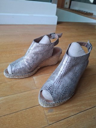 Sandalias esparto piel T.39