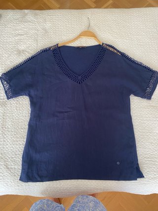 Blusa Adolfo Dominguez Talla S Azul
