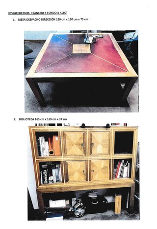 Lote Mobiliario Despacho: Mesas y Bibliotecas