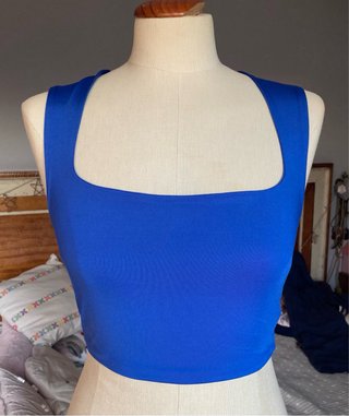 Top crop azul Shein