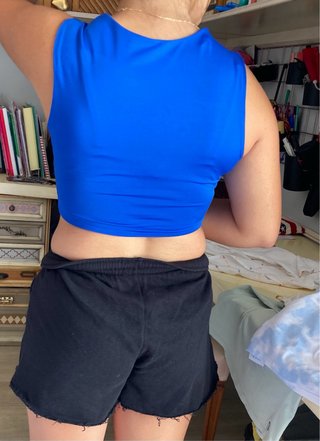 Top crop azul Shein