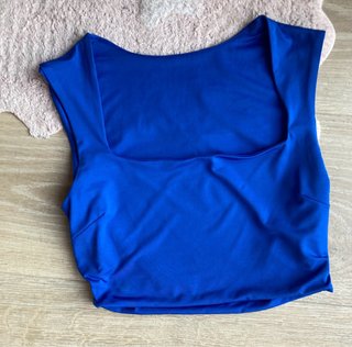 Top crop azul Shein