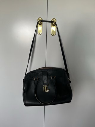 Bolso Ralph Lauren Negro Piel Texturizada