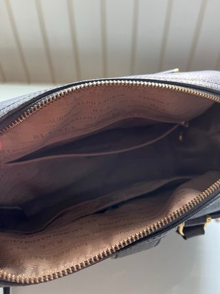 Bolso Ralph Lauren Negro Piel Texturizada