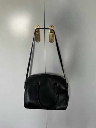 Bolso Ralph Lauren Negro Piel Texturizada