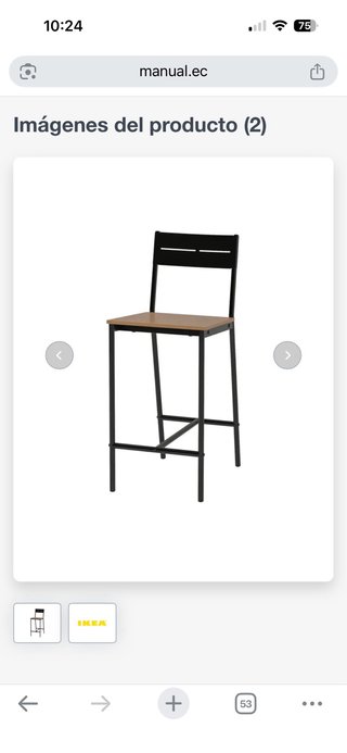 Sillas Altas IKEA Sandsberg (2 unidades)