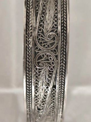 Brazalete Vintage Plata Filigrana