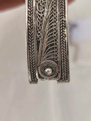 Brazalete Vintage Plata Filigrana