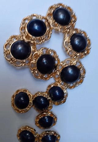 Lote Botones Joya Vintage Oro y Multicolor