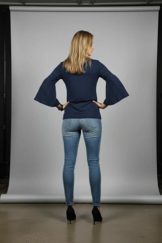 Bluse italy a sbuffo in Cotone organico